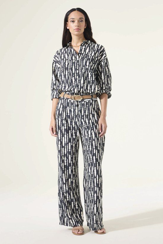 Garcia N260310 Dames Wide Fit Broek Zwart
