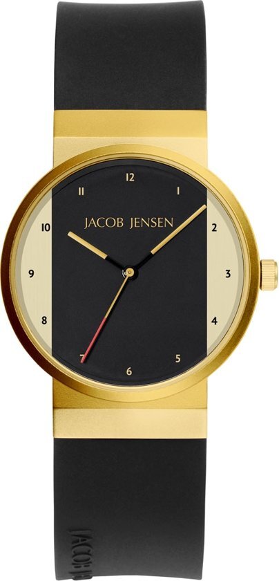 Jacob Jensen 744 horloge dames - zwart - edelstaal doublÃ