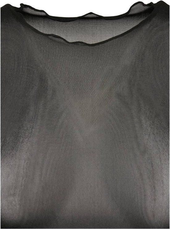 Urban Classics Mesh Tee Top - Black - Size S - Women's