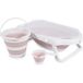 Cangaroo Set baignoire bébé Hawai 4 pièces, pliable, évacuation d'eau, compartiments de rangement, filet, dès la naissance, pieds antidérapants