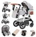 Poussette combinée 3-en-1 SK20 Gris clair