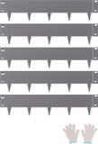 Vevor Gazonrandenset van 5 Bedranden Metaal 990x207x1,5mm Grijs