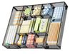 Organisateur de bureau avec 10 compartiments, réglable, noir