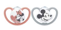 NUK Disney Mickey Mouse, Klassieke speen, Orthodontisch, Silicone, Meisjes, 2 stuk(s)