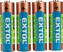 EXTOL ENERGY 42011 Piles alcalines, 4 pièces, 1,5 V AA (LR6)