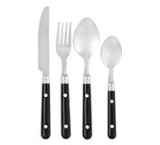 Pradel Heritage 518155 bestekset, 24-delig, roestvrij staal/kunststof, zwart, 9,6 x 23,5 x 9,6 cm
