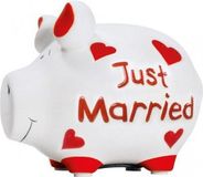 KCG G. Wurm Gmbh + Co. Kg Spaarpot spaarvarken Just married voor huwelijk en bruiloft