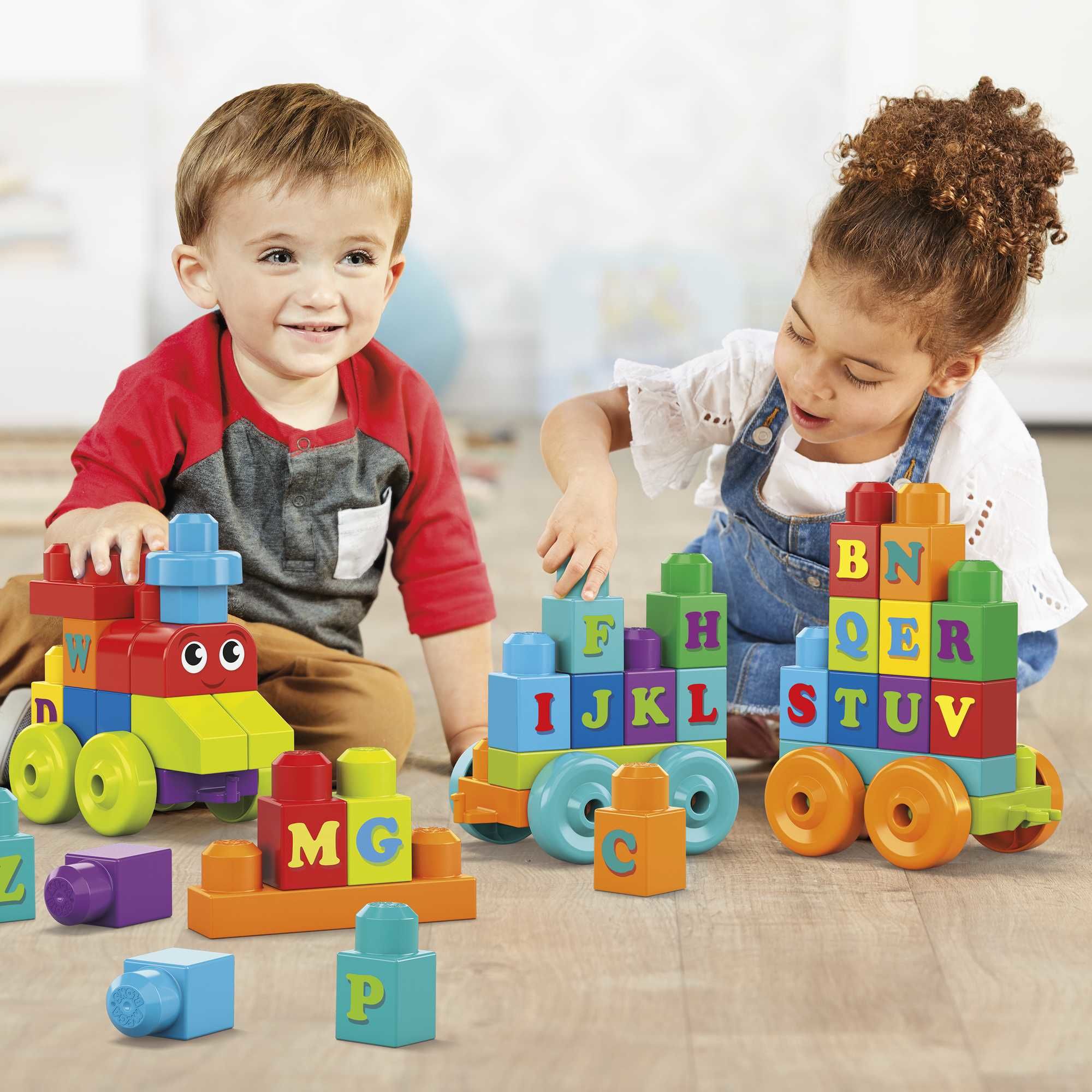 MEGA BLOKS Bouwbasis ABC Leertrein - Bouwpakket - 20 stuks
