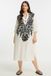 Mat Fashion Jurk met V-hals en Trompetmouwtjes - Gebloemd - Maat 48-50