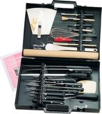 Deglon Déglon Ruime keukenkoffer met 2 vaste lades – zwart – 44,5x34,5x9,5 cm