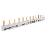 1P Faserail 1P faserail pen 12-polig 16 mm² PS/S dubbelzijdig geïsoleerde rail verzamelrail 100A DV 9450