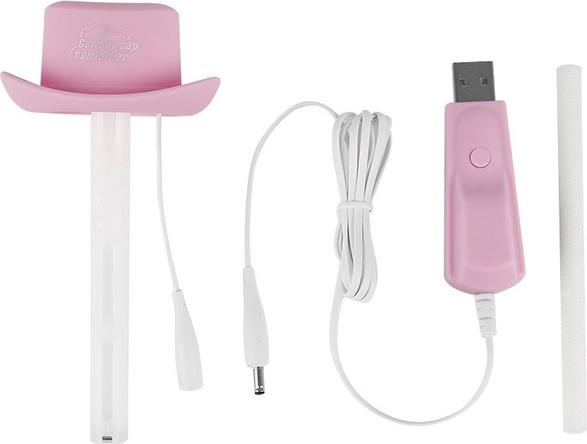 TrendX Mini USB draagbare luchtbevochtiger - Ultrasone luchtreiniger - Mistmaker - Diffuser voor etherische olie - Roze