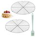 Grille de refroidissement Rond - 2 Pièces - 30 cm - Acier inoxydable - Grille à gâteau - Lave-vaisselle - Répartition uniforme de la chaleur