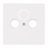 Busch-Jaeger Centrale plaat TV/ Radio/SAT 3-voudig studiowit mat - Busch-art linear® (1743-44M)
