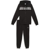 PUMA Joggingpak stone grey / zwart / wit