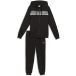 PUMA Joggingpak stone grey / zwart / wit