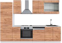 Vicco Fame-Line Complete keukeneenheid – 300 cm, WB Marmer Eik goud/wit