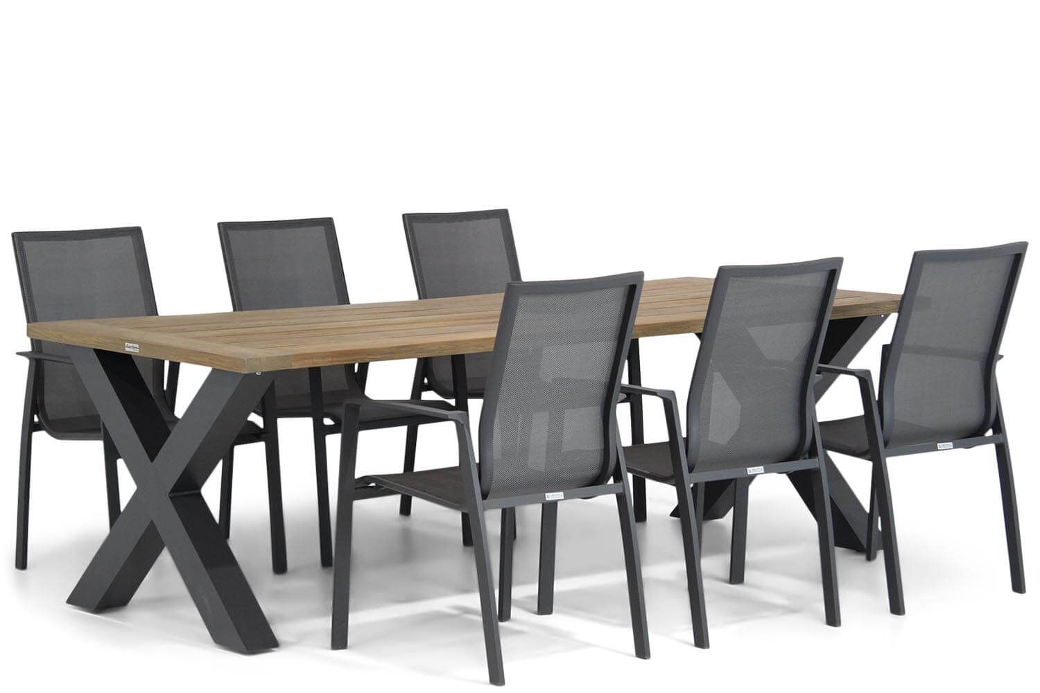 Lifestyle Garden Furniture Lifestyle Ultimate/Cardiff 240 cm dining tuinset 7-delig