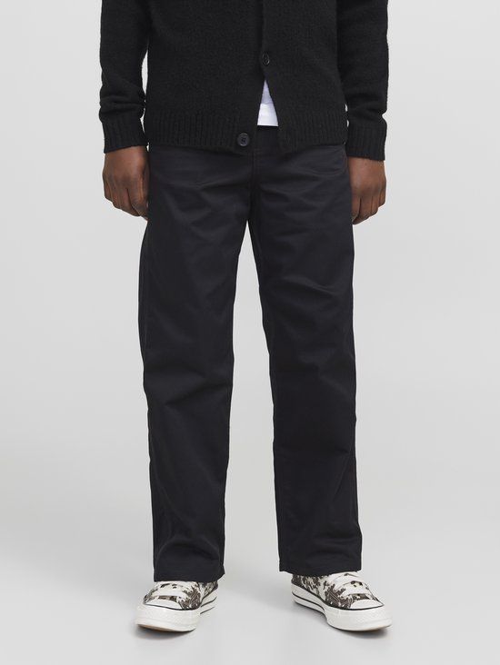 JACK&JONES Jongens Broek - Polyester/Katoen - Zwart - Loose Fit