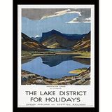 Nationaal Spoorwegmuseum The Lake District voor feestdagen Omlijst 30 x 40cm Print, MDF, Multi-Colour, 42 x 32 x 2.4 cm