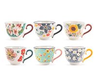 H&H Creamtea Set van 6 theekopjes uit New Bone China zonder schoteltje, 220 cc