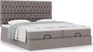 Maison Exclusive - Cadre de lit ottoman avec matelas taupe, 200x200 cm, textile