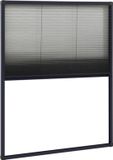 vidaXL Raamhor plissé 60x80 cm aluminium antracietkleurig