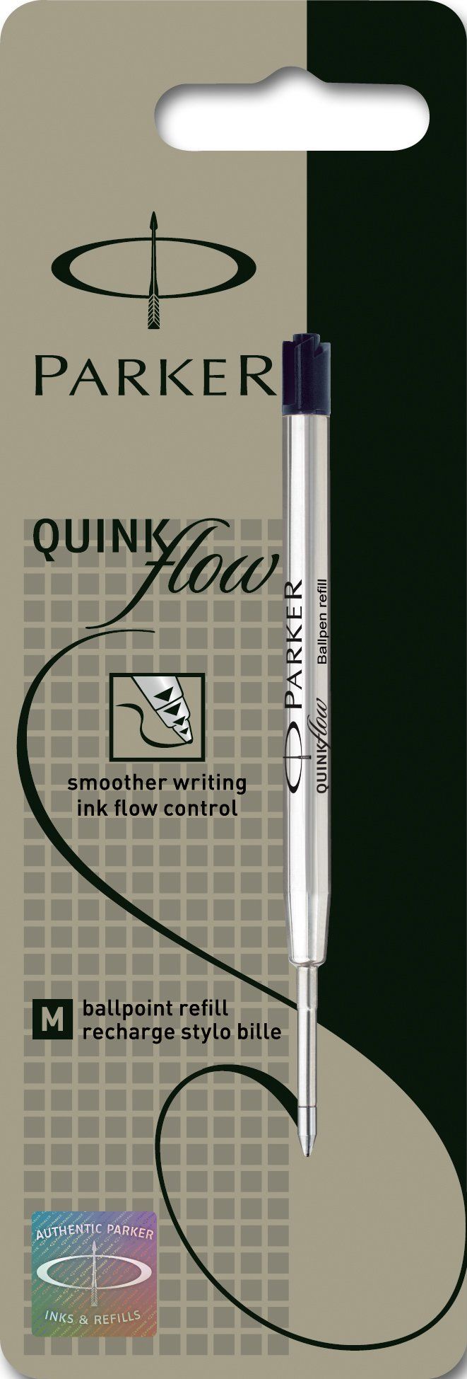 Parker Vullingen voor balpen Quinkflow medium punt 1 mm, (op blister