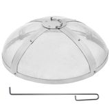 VEVOR Fire Pit Spark Screen Round 27 Inch, Reinforced Heavy Duty Steel Metal Cover, Outdoor Fire Pit Lid, Easy Open Top Screen Cover, Round with Ring Handle for Backyard, Patio