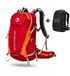 CarryQuest® 35L Unisexe Sac à dos de randonnée - Sac à dos de randonnée léger en nylon avec housse de pluie, ventilation dorsale, confort de port respirant et plusieurs compartiments - Rouge