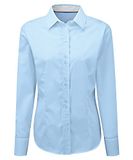 Alexandra STC-NF84PB-26 dames shirt met lange mouwen, effen katoen, maat 26, lichtblauw