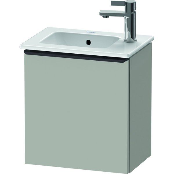 Duravit D-Neo wastafelonderkast 41x44x27.4cm Rechtsdraaiend 1 deur Betongrijs Mat de4259r0707