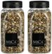 Mica Decorations decoratie stenen - 2x - 650ml - bruin mix - hobby steentjes - sier stenen