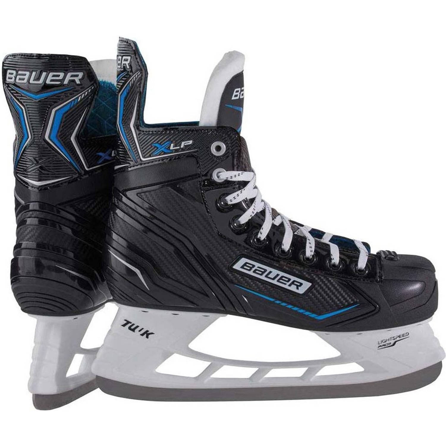 Bauer ijshockeyschaatsen x-lp sr - zwart/blauw maat 43