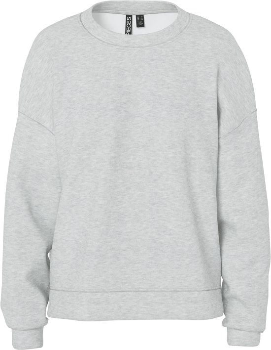 Pieces Sweatshirt PCCHILLI LOOSE FIT Light Grey Melange S