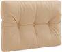 vidaXL Pallet rugkussen VIANEN 100% Polyester Zand 70 x 50 x 12 cm