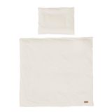 roba Babybeddengoed Seashells Oyster 80 x 80 cm - 2-delige set voor baby's - Biologisch katoen - GOTS en Oeko-Tex 100 gecertificeerd - Wit
