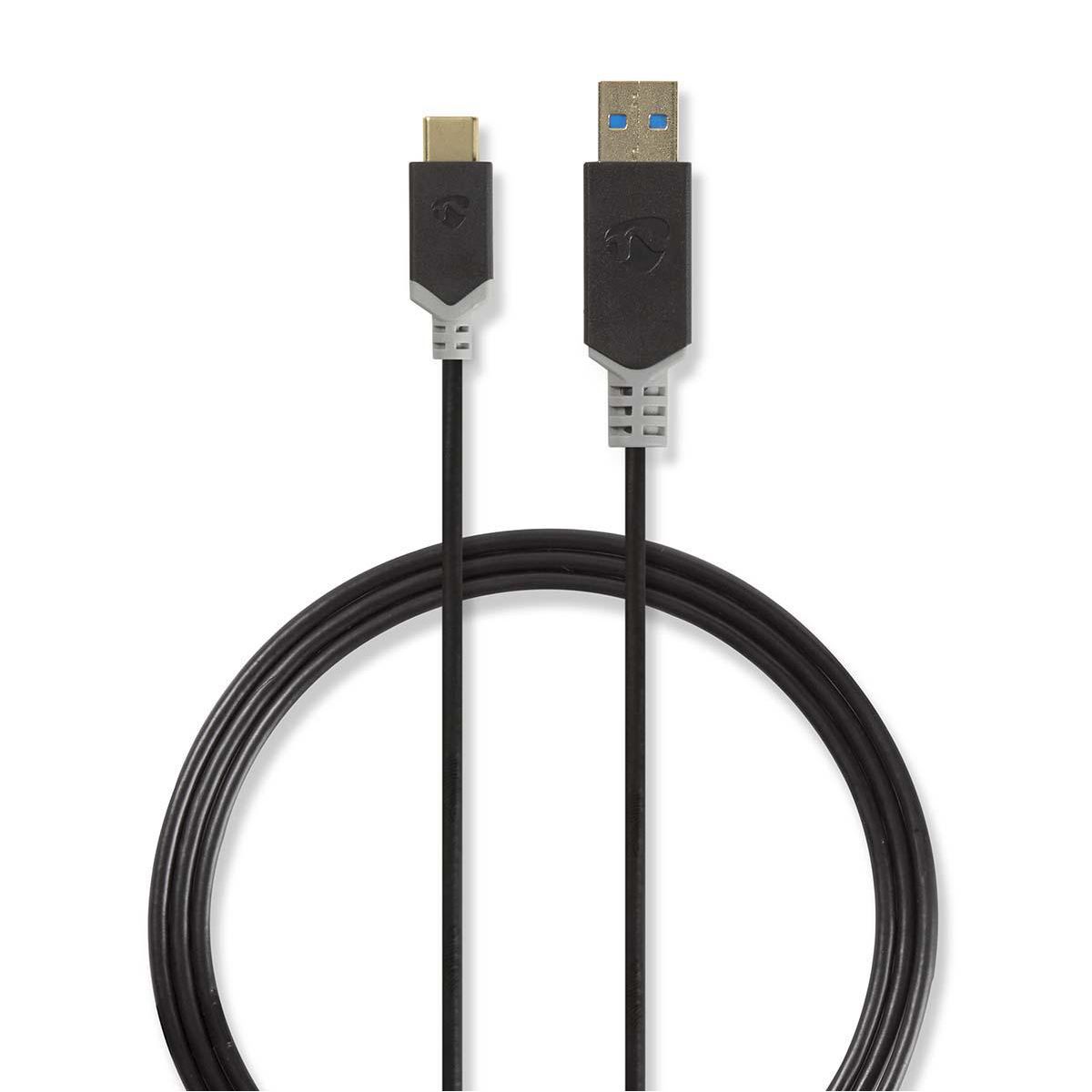 Nedis CCBW61600AT10 USB-kabel 1 m Antraciet