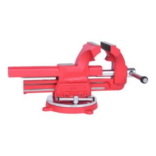 KS Tools bankschroef met ronde plaat, 100 mm