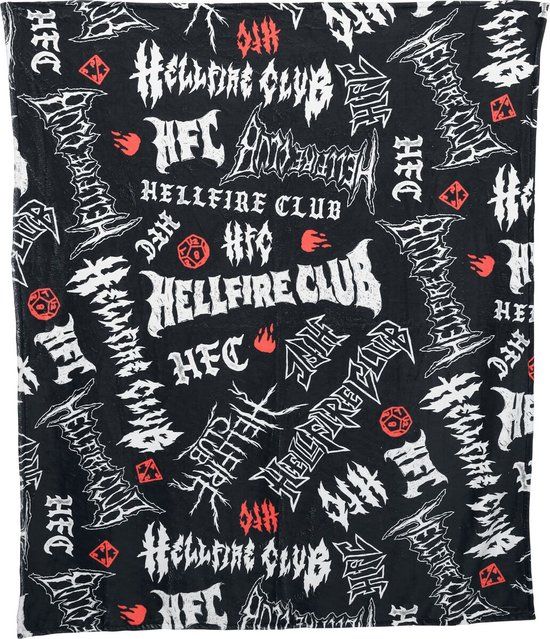 Stranger Things Season 5 - Hellfire Club - Fleecedeken Unisex Dekens - meerkleurig - Standard