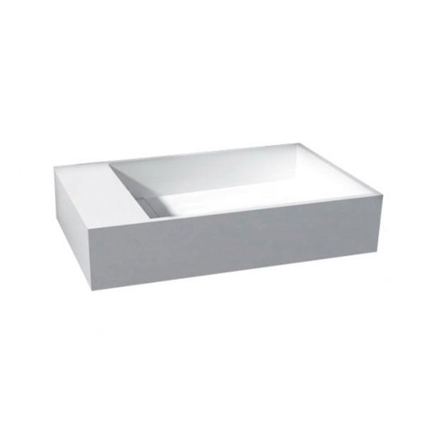 Best Design Fontein Solid Surface Wit Rechthoek 36 x 18 x 10 cm Links