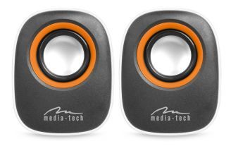 Media-Tech MT3137W - Luidspreker - 2.0 - Zwart/Wit