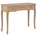 vidaXL Table d'appoint avec 3 tiroirs marron