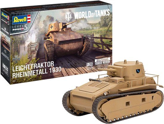 Revell 1:35 Leichttraktor Rheinmetall 1930 - World of Tanks Plastic Model Kit