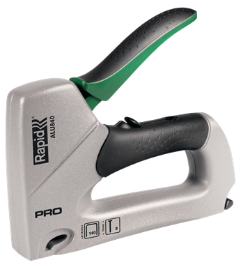 Rapid ALU840 Handtacker – Krachtige aluminium tacker voor hout, folie en tapijt met Powercurve-technologie - voor Vlaakdraadnieten en Nagels