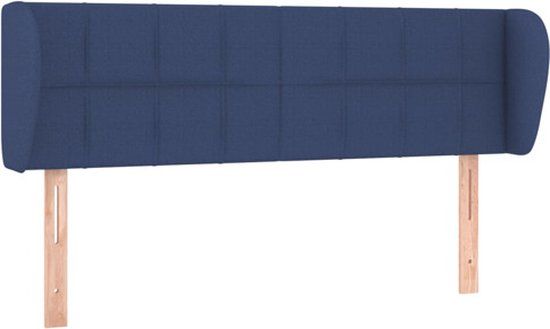 vidaXL Hoofdbord - 147x23x78/88 cm - Stof - Blauw