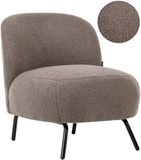 Beliani KUMLA - Fauteuil - Taupe - Bouclé