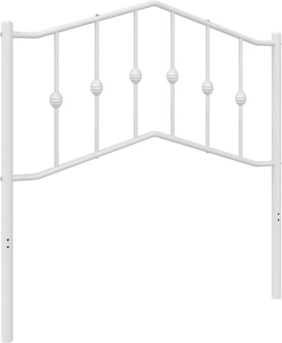 vidaXL Hoofdbord 90 cm metaal wit
