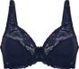 Hunkemöller Dames Lingerie Niet-voorgevormde beugel bh Diva - Blauw - maat E85