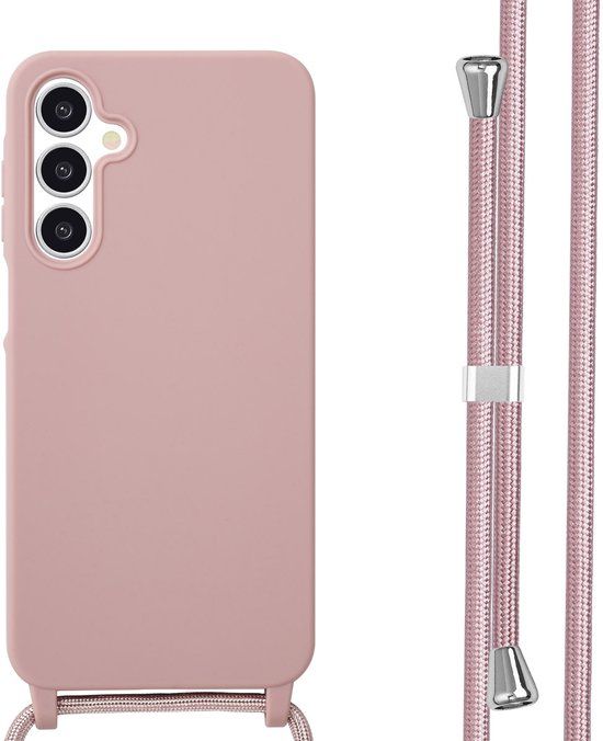 imoshion Hoesje - Geschikt voor Samsung Galaxy A16 (4G) / A16 (5G) - Siliconen hoesje met koord - Sand Pink